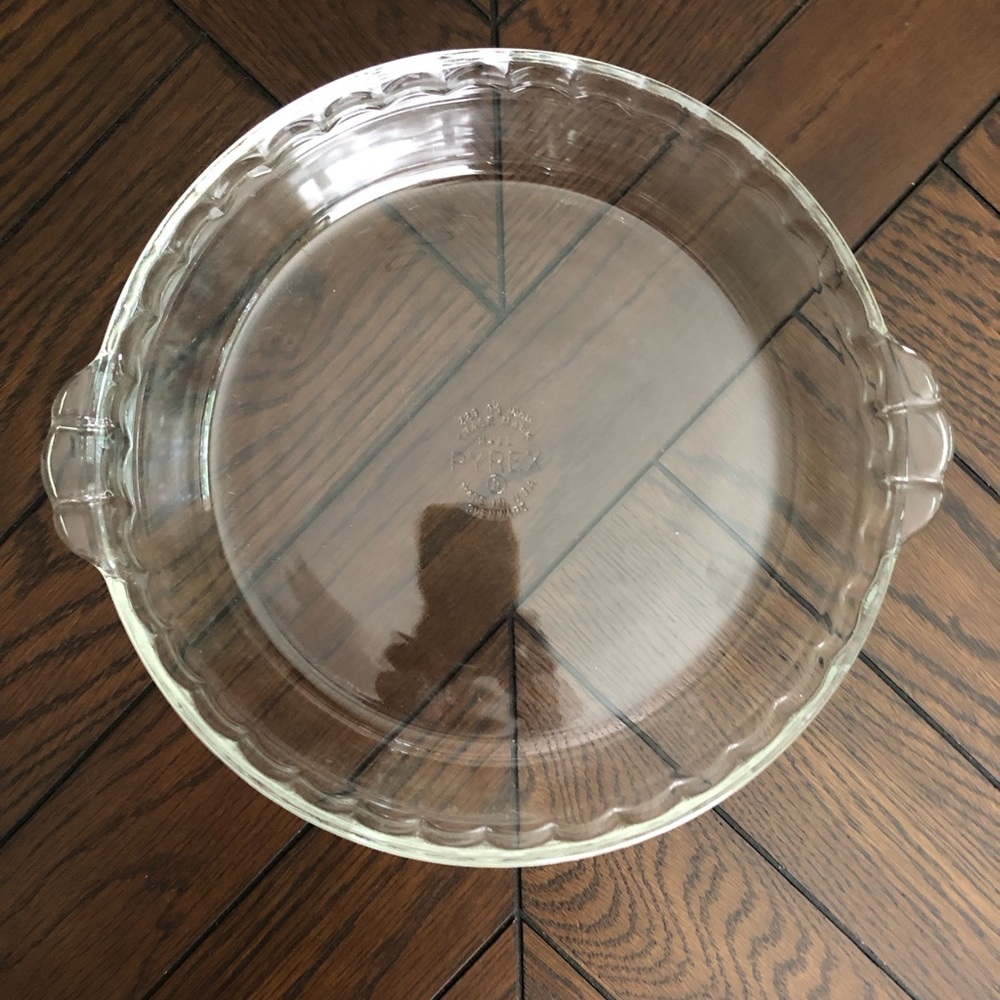 Pyrex Pie Dish 9.5” Clear Glass Ovenware Made in U.S.A.